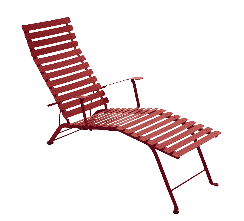Chaise longue pliante BISTRO de Fermob, piment Chaise longue pliante BISTRO de Fermob, piment