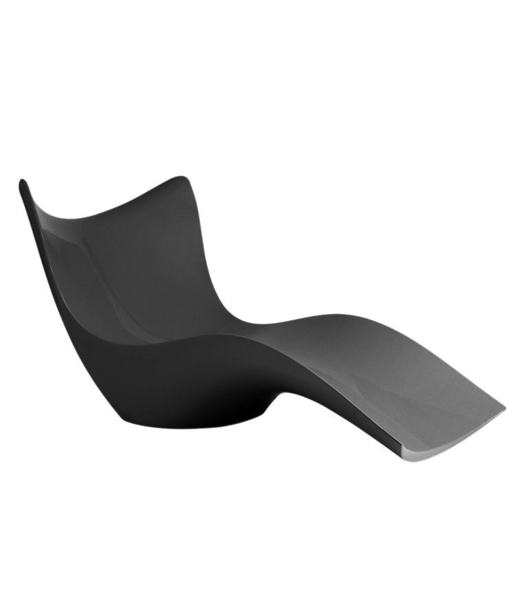 Chaise longue SURF de Vondom, Anthracite Chaise longue SURF de Vondom, Anthracite