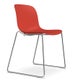 CHAISE PIEDS LUGE TROY, Rouge corail