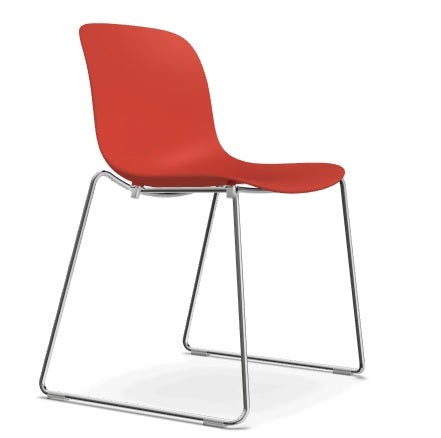 CHAISE PIEDS LUGE TROY, Rouge corail de MAGIS CHAISE PIEDS LUGE TROY, Rouge corail de MAGIS