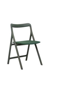 Chaise MARSHALL de Woak, Chêne teinté vert, Assise tissu Chaise MARSHALL de Woak, Chêne teinté vert, Assise tissu