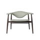 Chaise MASCULO Fully Upholstered avec pieds en chêne fumé de Gubi, Beige