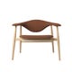 Chaise MASCULO Fully Upholstered avec pieds en chêne, Orange