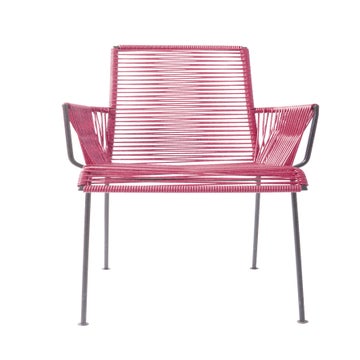 Chaise MAZUNTE COCOON de Boqa avec structure noir, Bordeaux