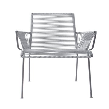 Chaise MAZUNTE COCOON de Boqa avec structure noir, Gris
