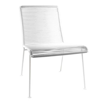 Chaise MAZUNTE de Boqa avec structure blanche, Blanc d'argent