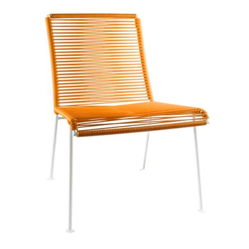 Chaise MAZUNTE de Boqa avec structure blanche, Orange