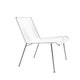 Chaise MAZUNTE avec structure noire, Blanc d'argent