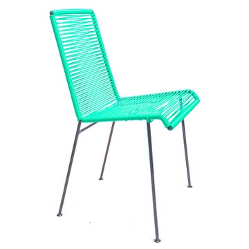 Chaise MAZUNTE de Boqa avec structure noire, Vert turquoise