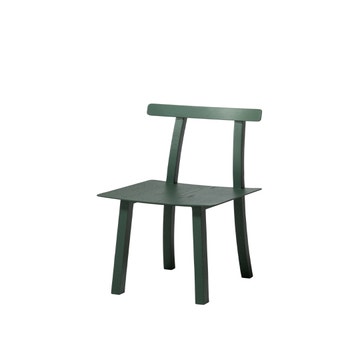 Chaise NERVOSA de Woak, Chêne teinté vert