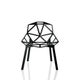 Chaise empilable ONE avec pieds en aluminium anodisé noir de Magis