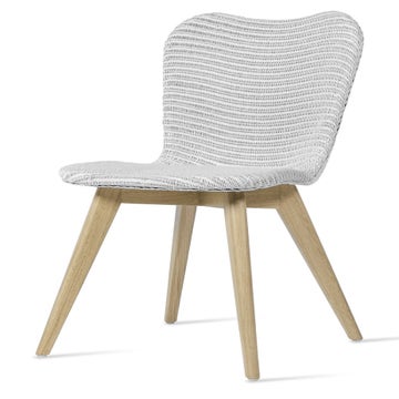 Chaise LILY en chêne, Pure white