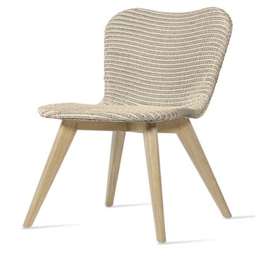 Chaise LILY en chêne, Broken white