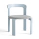 Chaise REY hêtre laqué à l'eau assise tapissé Steelcut Trio Bleu ardoise
