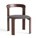 Chaise REY hêtre laqué à l'eau assise tapissé Steelcut Trio Brun terre d'ombre