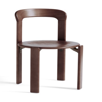 Chaise REY hêtre laqué à l'eau Brun terre d'ombre