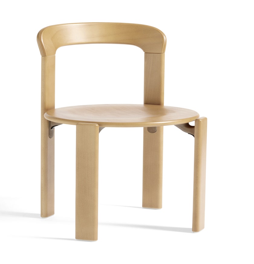 Chaise REY hêtre laqué à l'eau Doré