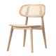 Chaise TITUS, Structure en chêne naturel verni, Assise en rotin (Cannage naturel)