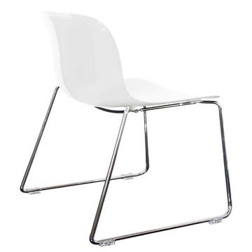 Chaise TROY avec pieds luge de Magis, beige