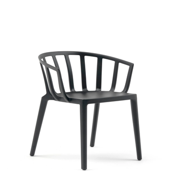 Chaise VENICE avec traitement Soft Touch de Kartell, Noir opaque