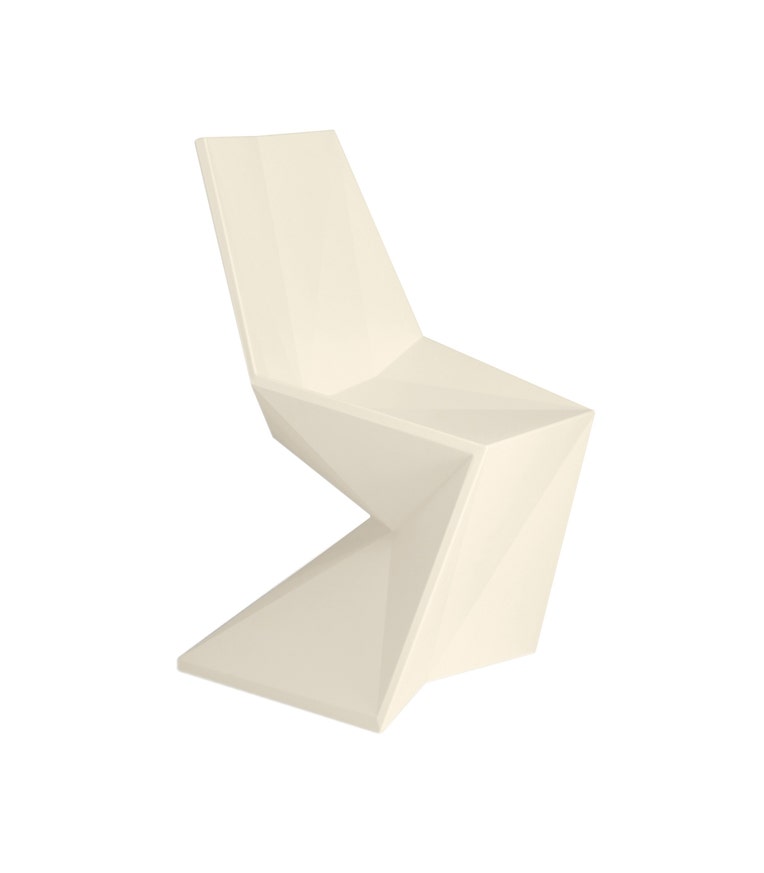 Chaise VERTEX de Vondom, Ecru Chaise VERTEX de Vondom, Ecru