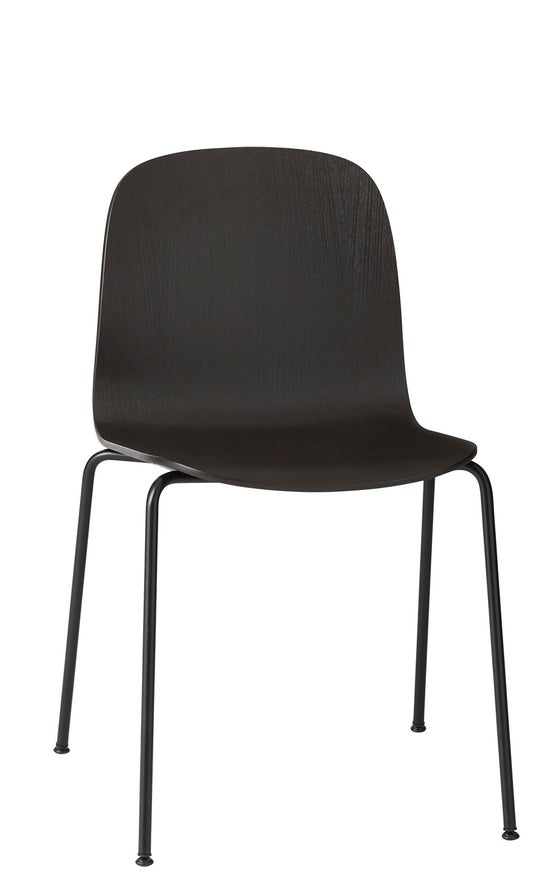Chaise VISU de Muuto, Tube base, Noir Chaise VISU de Muuto, Tube base, Noir