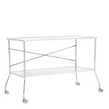 Chariot avec roulettes FLIP  de Kartell, Blanc Opaque 