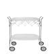 Chariot avec roulettes Gastone de Kartell, Blanc