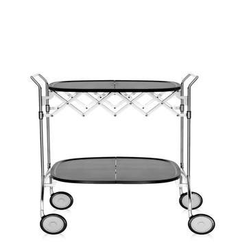 Chariot avec roulettes Gastone de Kartell, Noir