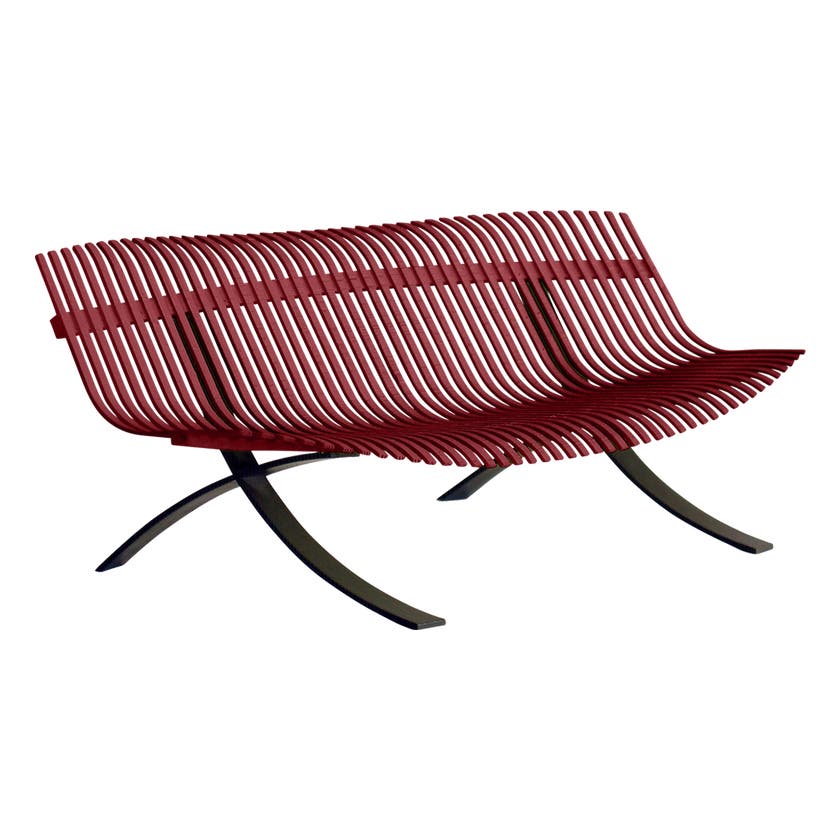 Banc CHARIVARI de Fermob, Piment Banc CHARIVARI de Fermob, Piment