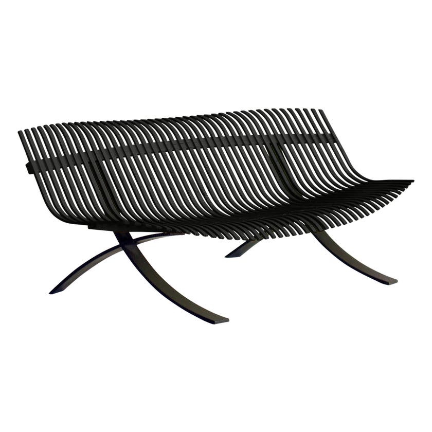 Banc CHARIVARI de Fermob noir réglisse Banc CHARIVARI de Fermob noir réglisse