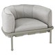 Chauffeuse DOCK de Emu, Structure gris vert, Coussins gris clairx