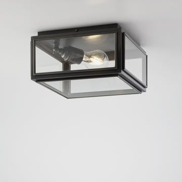 Plafonnier CHELSEA SMALL de Nautic, Bronze patiné foncé, Verre clair
