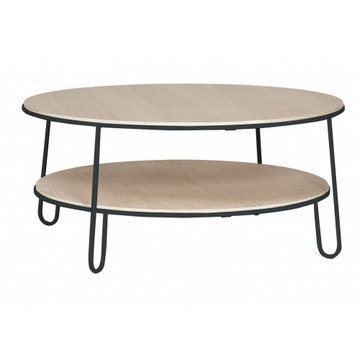 Table basse EUGENIE en chêne de Hartô, 90 cm, Gris ardoise