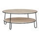 Table basse EUGENIE en chêne, 90 cm, Gris ardoise