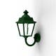 Applique courbe CHENONCEAU®, Vert anglais