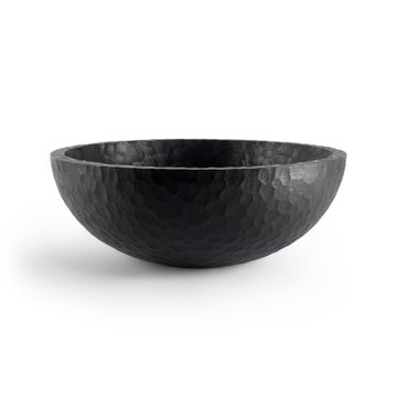 Chopped bowl - varnished mahogany - black - XL
