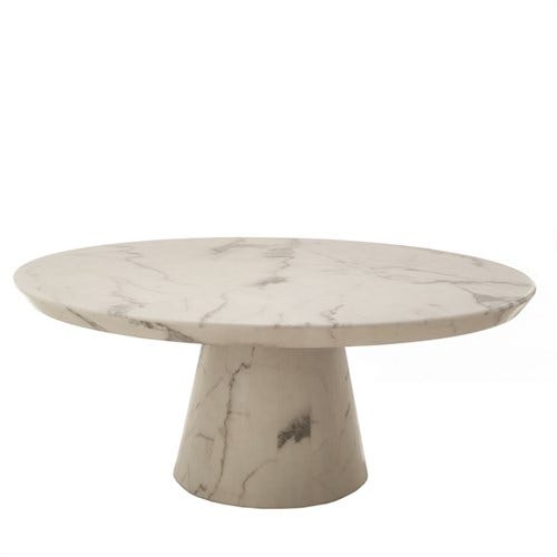 Table basse DISC marbrée de Pols Potten, Blanc Table basse DISC marbrée de Pols Potten, Blanc
