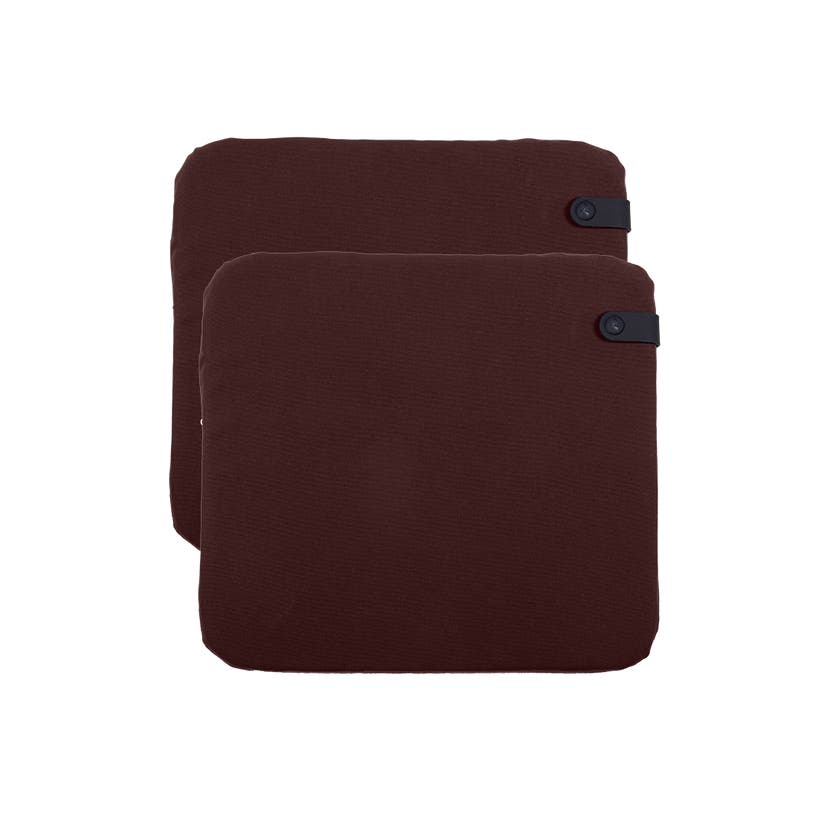 Duo de galettes d'assise COLOR MIX de Fermob, 41 x 45 cm, Lie de vin Duo de galettes d'assise COLOR MIX de Fermob, 41 x 45 cm, Lie de vin