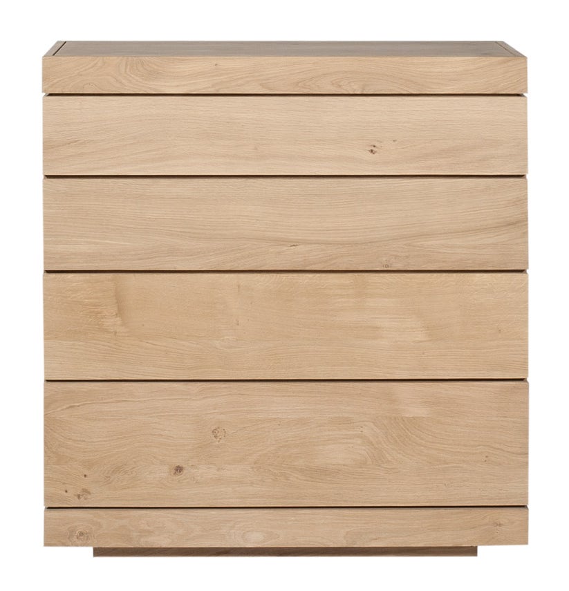 Commode BURGER d'Ethnicraft, 4 tiroirs, Chêne