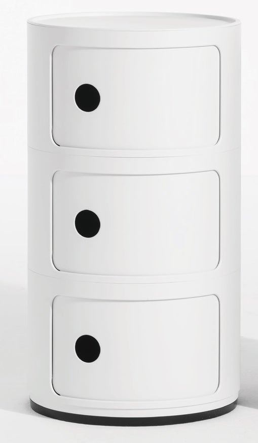 Meuble de rangement COMPONIBILI MAT de Kartell, 3 éléments, Blanc Meuble de rangement COMPONIBILI MAT de Kartell, 3 éléments, Blanc