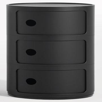 Meuble de rangement COMPONIBILI MAT de Kartell, 3 éléments, Noir