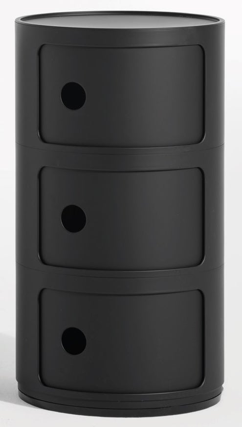 Meuble de rangement COMPONIBILI MAT de Kartell, 3 éléments, Noir Meuble de rangement COMPONIBILI MAT de Kartell, 3 éléments, Noir