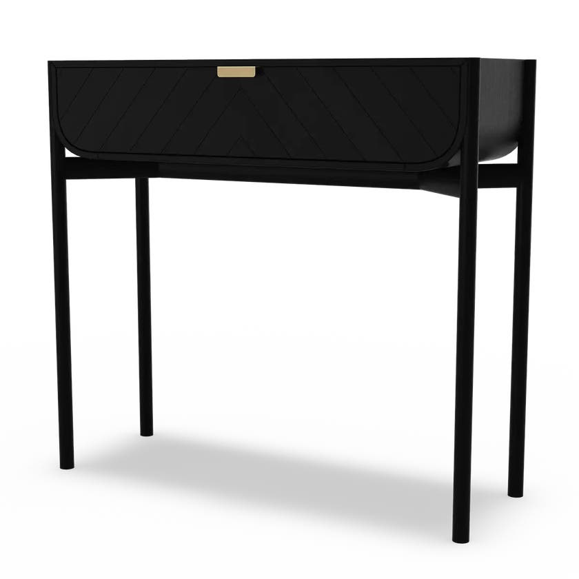Console MARIUS 100 cm, chêne teinté noir Console MARIUS 100 cm, chêne teinté noir