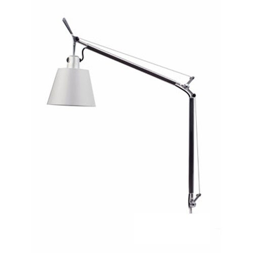 Corps TOLOMEO BASCULANTE FLOOR de Artemide, Diffuseur satin gris Ø.18 cm Corps TOLOMEO BASCULANTE FLOOR de Artemide, Diffuseur satin gris Ø.18 cm