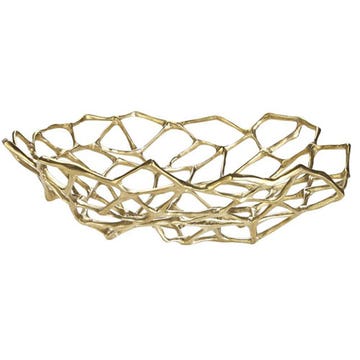 CENTRE DE TABLE BONE DE TOM DIXON, DORÉ