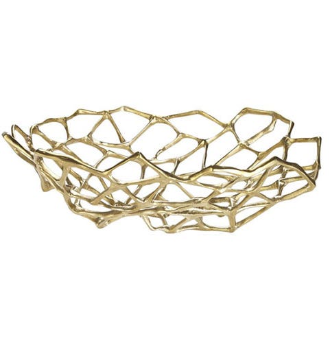 CENTRE DE TABLE BONE DE TOM DIXON, DORÉ