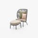 Coussin d'assise pour fauteuil et repose pieds KODO de Vincent Sheppard, Catégorie B