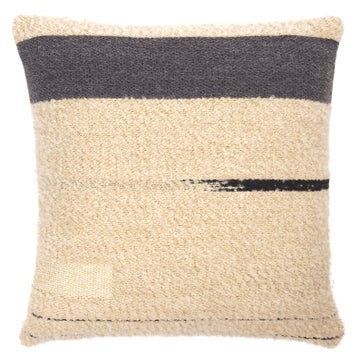 Coussin URBAN d'Ethnicraft, 50 x 50 cm, Blanc cassé et bleu