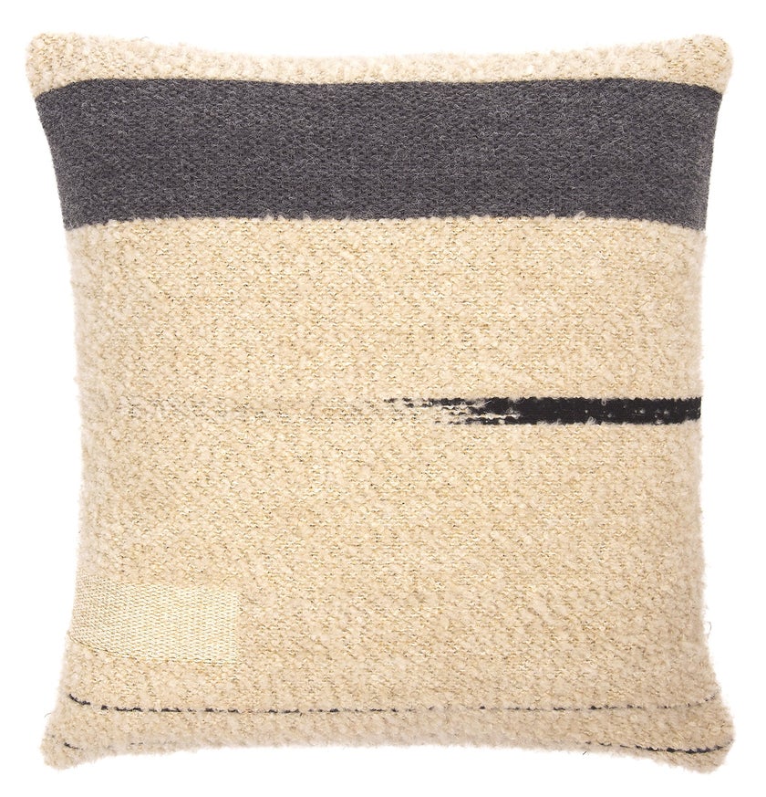 Coussin URBAN d'Ethnicraft, 50 x 50 cm, Blanc cassé et bleu